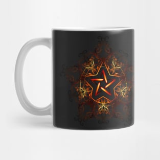 Mystical fiery star ( Wiccan Fire Pentagram ) Mug